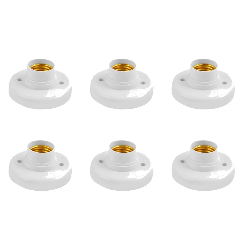 E27 Lamp Holder Screw Cap Socket White Ceiling Light Multifunctional Lamp Bulb Fixing Base Stand Light Bulb Holder