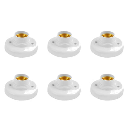 E27 Lamp Holder Screw Cap Socket White Ceiling Light Multifunctional Lamp Bulb Fixing Base Stand Light Bulb Holder