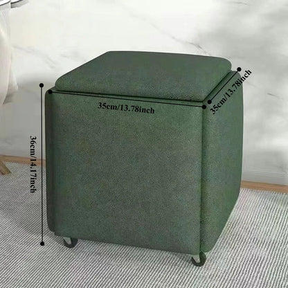 Multi-Functional Rubik's Cube Stool - 5-in-1 Storage Ottoman, Serves as Coffee Table, Dining & Shoe Bench, Nordic Style, silla