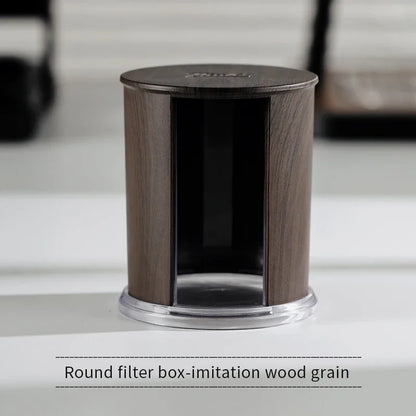 Bincoo Mocha Pot Filter Paper Storage Box Round 60mm Handle Powder Bowl Coffee Filter Paper 58mm ABS Washable Barista Tool