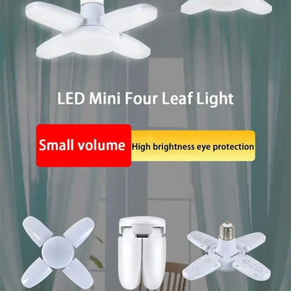 Fan Shape LED Bulb E27 LED Lamp Foldable 220V 110V 40 LEDs Light Bulbs For Home Ceiling Lamp Warehouse Garage Light Warm White