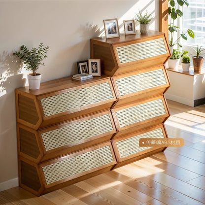 Bucket cabinet, storage cabinet, bedroom, living room, bookshelf, toys, snacks, storage and sorting cabinet can be stacked