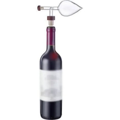 Portable Round/Peach Shaped Red Wine Aerators Transparent Red Wine Bottle Pourer and Quick Decanter Spout Glass Sobering Device