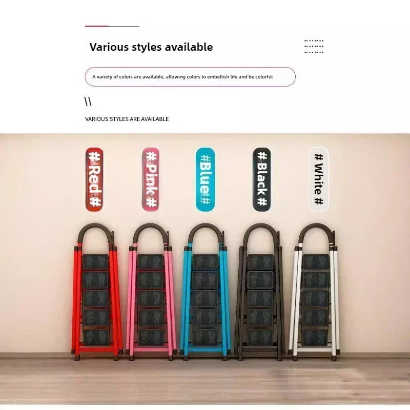 Ladder, zigzag ladder, folding ladder, three four five six step ladder, thickened carbon steel engineering ladder