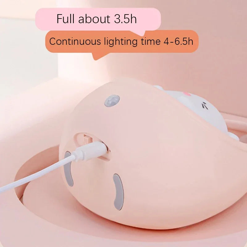 LED Night Light Intelligent Human Sensing USB Rechargeable Sleep Light Bedroom Bedside Corridor Desktop Decoration Table Lamp