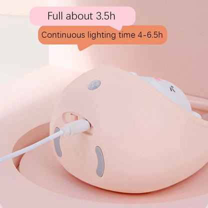 LED Night Light Intelligent Human Sensing USB Rechargeable Sleep Light Bedroom Bedside Corridor Desktop Decoration Table Lamp