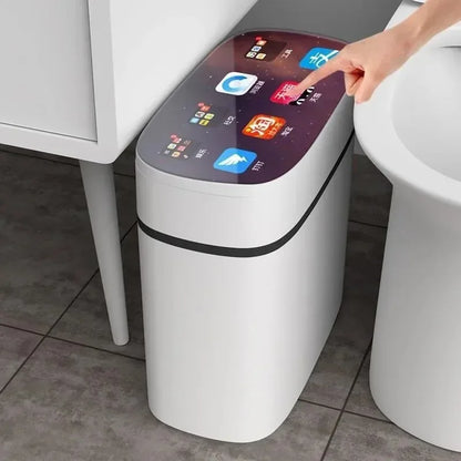 Automatic intelligent garbage bin induction type versatile home living room light luxury electric toilet bathroom sanitary bin