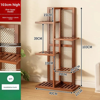 Sturdy Tiered Ladder Plant Stand Indoor Outdoor Flower Pot Shelf Rack Space Saving Corner Living Room Balcony Plant Outdoor