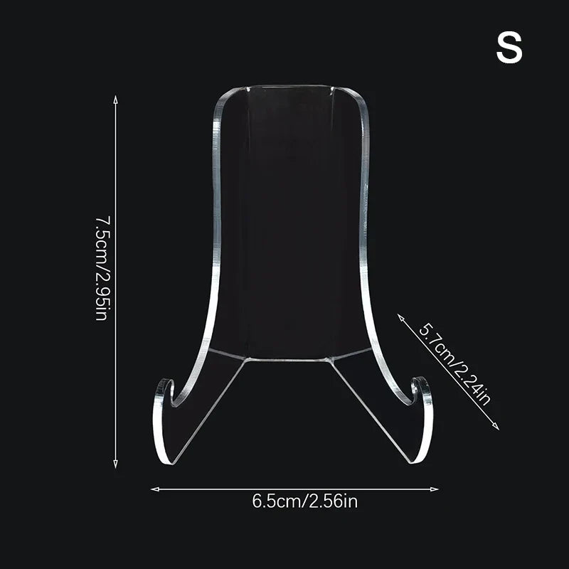 Clear Acrylic Plate Stand Countertop Tea Brick Book Magazine Painting Collection Artwork Display Holder Plates Bowls Rack Easel
