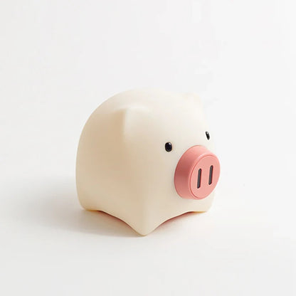 Cute Pig Night Light Pet Silicone Night Lamp Rechargeable Warm Lamp Timed Turn Off Room Decoration Children's Night Light Gift