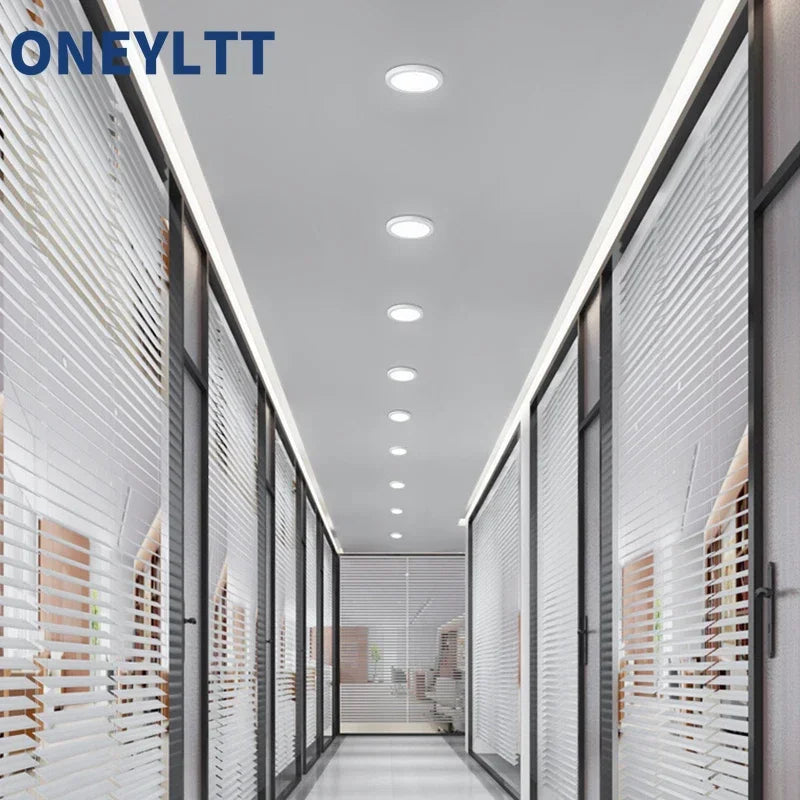 LED Panel Lights Ultra thin Ceiling Downlight 50mm to 200mm Cut Hole Adjustable Panel Light AC85-265V Indoor Lighting Lamp