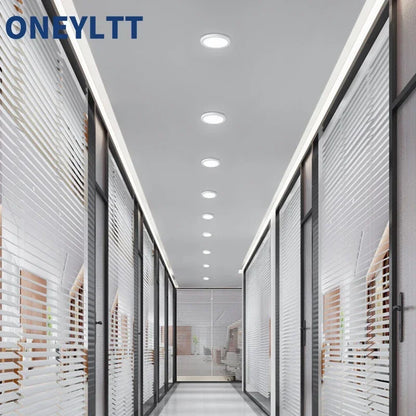 LED Panel Lights Ultra thin Ceiling Downlight 50mm to 200mm Cut Hole Adjustable Panel Light AC85-265V Indoor Lighting Lamp
