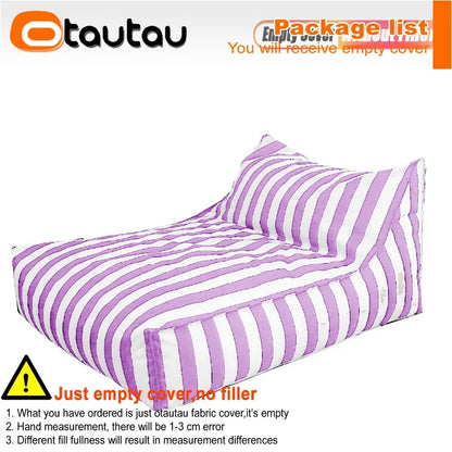 OTAUTAU Outdoor Waterproof Oxford Bean Bag Cover Floats Lounger SF343【No Filler Inside! You Need To Buy Filler By Yourself !】