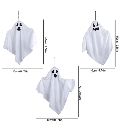 1/3PCS Spooky Ghost Halloween Decoration Waterproof Halloween LED Fabric Hanging Ghost Light for Lawn Garden Home Party Decor