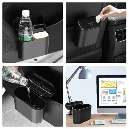 Car Trash Can (with Lid)  Small Car Trash Can, Leak-proof Mini Car Accessories