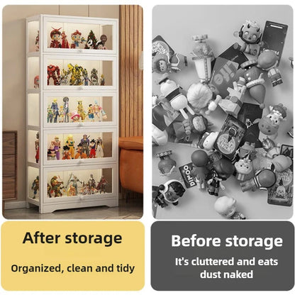 Figure transparent acrylic storage box display cabinet LEGO POP MART non-glass ornament shelf display cabinet