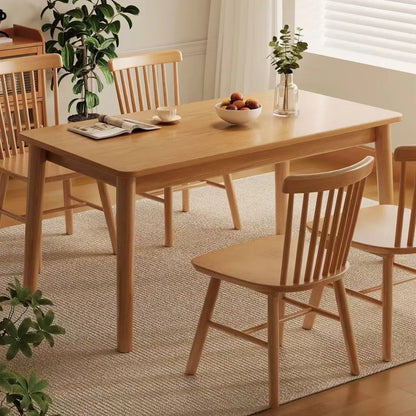 Solid wood dining table modern home rectangular dining table Japanese style dining table small apartment simple