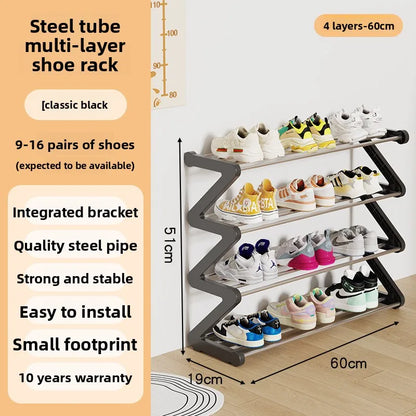 Simple shoe rack Multifunctional storage rack Multi-layer Z-shaped shoe rack Household dormitory shoe rack