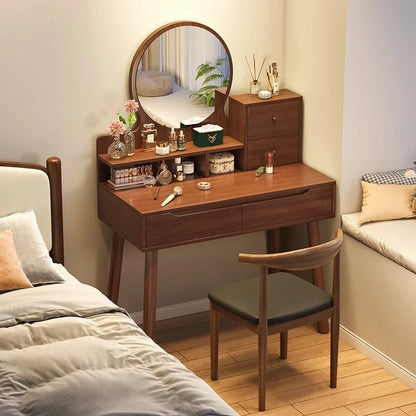 New Chinese style light luxury dressing table, bedroom dressing table, simple small-sized makeup storage desk, integrated dressi