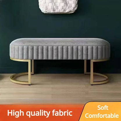 Nordic Fabric Ottomans Long Sofa Bench Luxury Home Creative Doorway Corridor Shoe Changing Stool Fitting Room Chair