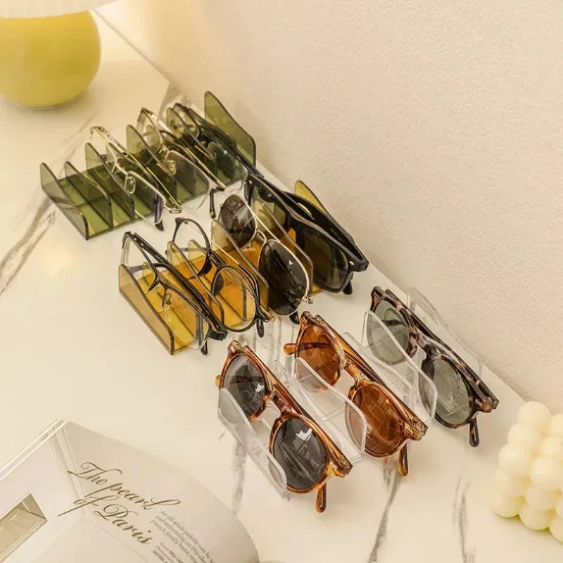 DVD/CD Organizer,Eyeshadow Palette Storage Tray Cosmetics Rack Makeup Tools Compartment Holder Sunglasses Storage Shelf