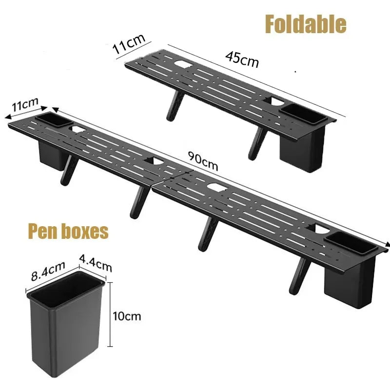 Foldable Computer Monitor Rack TV Set-Top Box Holder Shelf Monitor Screen Bracket Router Remote Stand Storage TV Top Rack Shelf