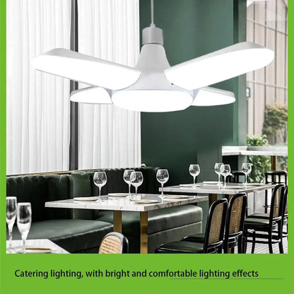 Fan Shape LED Bulb E27 LED Lamp Foldable 220V 110V 40 LEDs Light Bulbs For Home Ceiling Lamp Warehouse Garage Light Warm White
