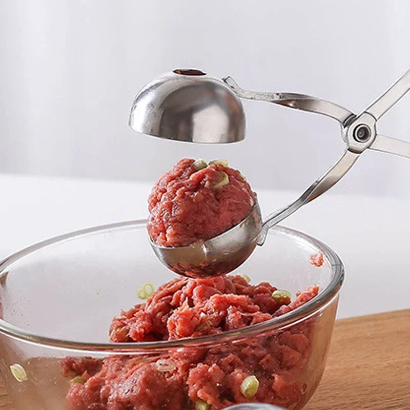 NEW Stainless Steel Meatball Maker Fruit Rice and Vegetable Roll Mould Fried Meatball Rice-meat Dumplings Clamp Kitchen Tools