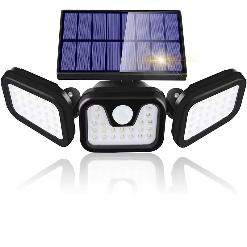 Solar Lights Outdoor Motion Sensor Human Induction Adjustable Head IP65 Waterproof Solar Power Wall Lamp