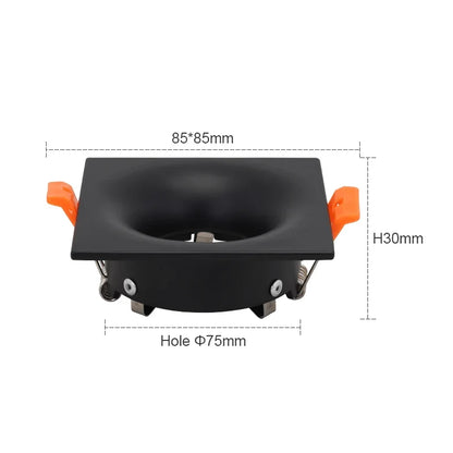 Hot sale 2022LED module MR16 anti-glare led spotlight fixture aluminum round square gu10 embedded led downlight frame