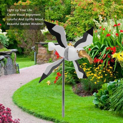 Seagull Windmill Weatherproof Fade Resistant Stable Decorative Easy To Install Seagull Garden  for Patio