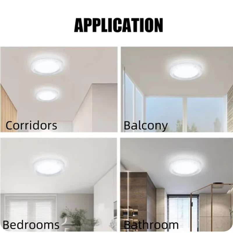 Ultra-thin Round LED Ceiling Light Bedroom Light Neutral White Cool White Warm White 48W 36W 24W 18W LED Ceiling Light AC90-260V