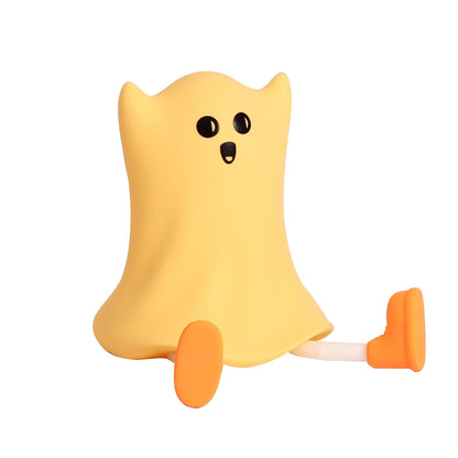 Cute Silicone Night Lamp Pumpkin Night Light Halloween Ghost Witch Decoration Dimmable Timer Bedside Decoration Children Gift