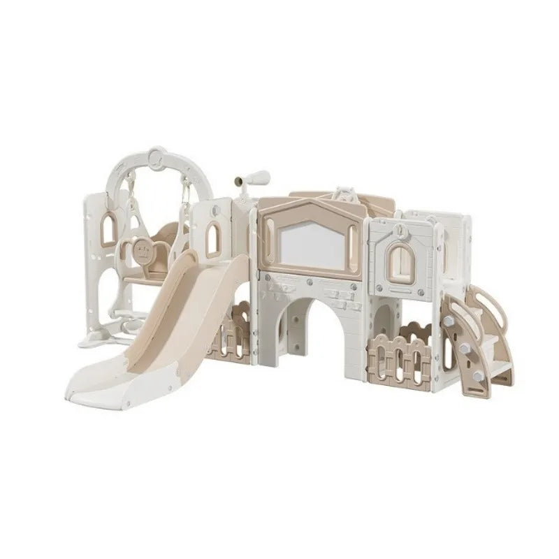 Kids Slide Indoor Home Playset Toddler Ages 1 3 Dual Slide Swing Multifunction Compact Resbaladillas Y Columpios Infantil