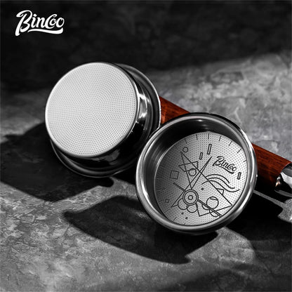 BINCOO High Precision Filter Basket 51/58.5mm, Portafilter Basket 16/18/20g Espresso Machine Extraction Powder Bowl CoffeeHandle