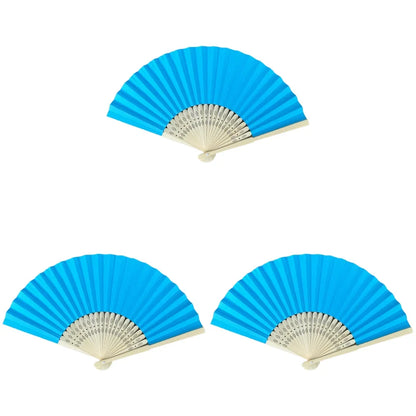 Hand Fan Bamboo Paper Fan Pocket Folding Fan Solid Color Guest Fans DIY Guest Gift for Wedding Birthday Summer Party