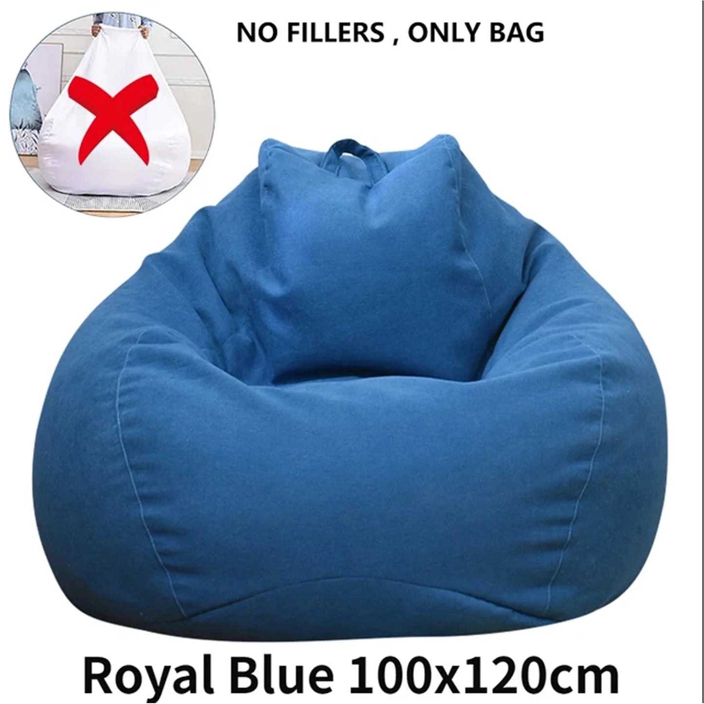 Lazy Sofas Cover Large Bean Bag Cover Without Filler And Sofa Inner Liner Living Room Home Tatami Lounger Comfortable Seat Cover