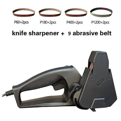 Professional Electric Knife Sharpener Grinder Sand Belts Kitchen Sharpening Machine Honing System Carpenter Tools 2022 NEW
