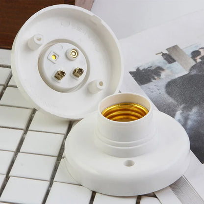 E27 Lamp Holder Screw Cap Socket White Ceiling Light Multifunctional Lamp Bulb Fixing Base Stand Light Bulb Holder