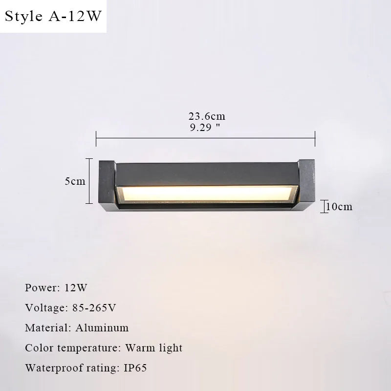 Outdoor Wall Light LED 350Adjustable Angle Waterproof Wall Lamp Aluminium Garden Porch Home Balcony Home Decor Lighting