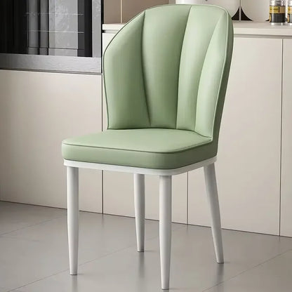 Cream Dining Chair - Modern Minimalist Lounge Chair with Wooden Legs, Mid-Century Accent Chair for Living Room & Dining Room