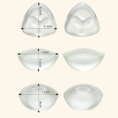 Bikini swimsuit chest pad insert, transparent, invisible, thick, cute silicone chest pad, waterproof, sweat proof