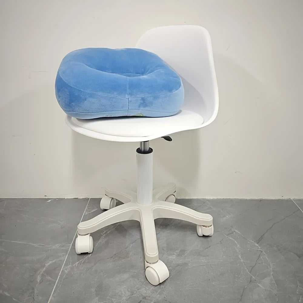 Roller Stool with 136.08 KG Weight Capacity: Round Swivel Chair with Backrest, 360° Rotation, Adjustable Height