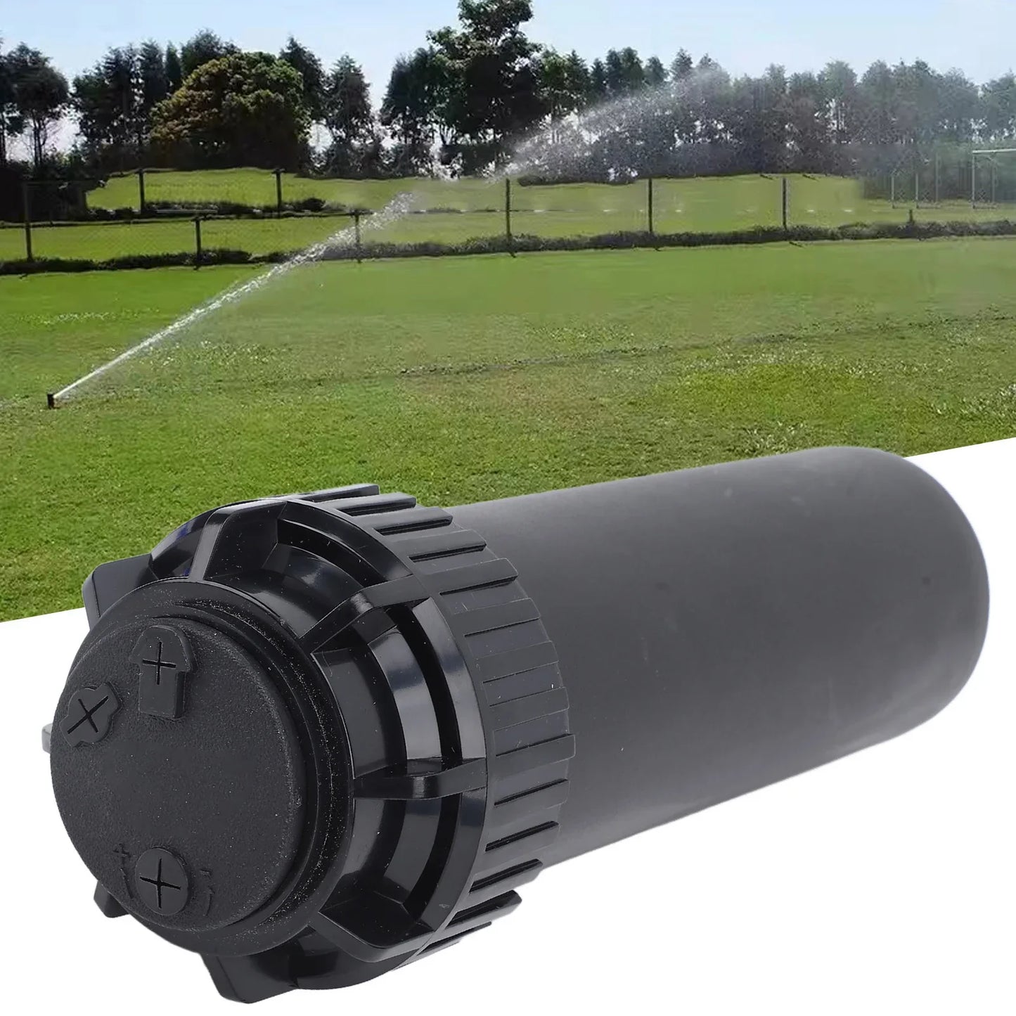 Telescopic Sprinkler Buried Retractable Sprinkler G3/4 Female Threaded Interface Plastic 40°‑360° Adjustable for Lawn