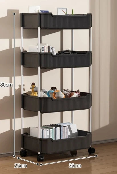 Mobile Storage Rack Trolley Kitchen Bathroom Bedroom Multi Storey Snacks Storage Rack with Wheels Organizer Home Accessories