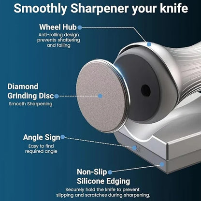 Aluminum Alloy Premium Knife Sharpener Roller–Magnetic Multi Sharpening Stone for Effortless Precision Edges|Durable&Ultra-Fast