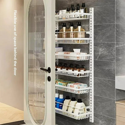 Multi-layer adjustable kitchen cabinet wall condiment seasoning rack No punching wall hanging storage shelf