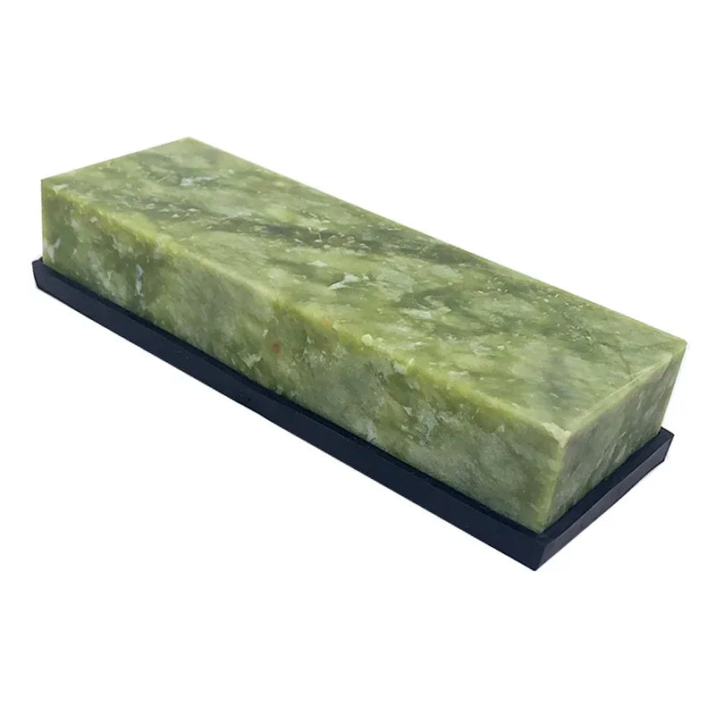 Big Green Sharpening Stone Base Natrual Agate Boron Carbide Whetstone Bar Kitchen Knife Sharper Oil Honing Whetstone Apex Edge
