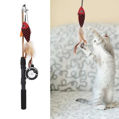 Cat  Teaser Wand  Cat Fishing Pole  Bite Resistance Multifunctional Cat  Teaser Wand  for Cats Cat