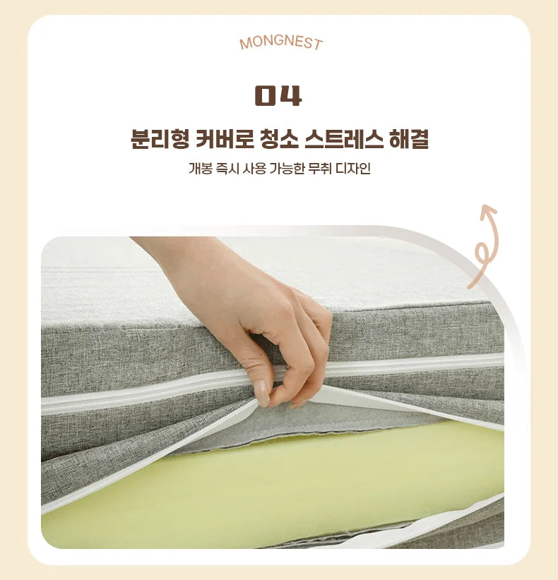 3-Tier Foldable Memory Foam Mattress with Deep Sleep Support & Space-Saving Portable Home Tatami Mat